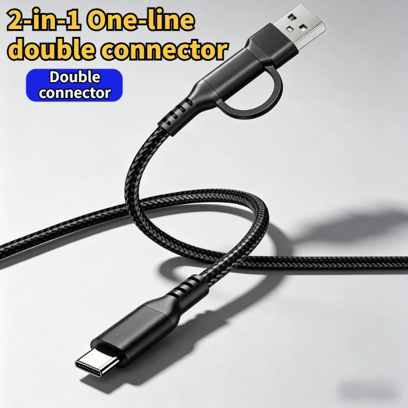60w C To C Line Two-In-One Charging Cable USB To Type-c 1m/3m Suitable For Mobile Phones And Tablets Fast Charging Data Cable