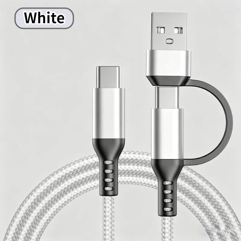 60w C To C Line Two-In-One Charging Cable USB To Type-c 1m/3m Suitable For Mobile Phones And Tablets Fast Charging Data Cable