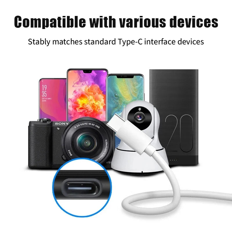 Ultra-long Type-C charging cable is suitable for monitoring the driving recorder printer USB extended power cord 3M 5M 10M