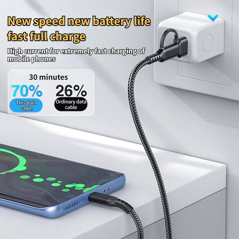 60w C To C Line Two-In-One Charging Cable USB To Type-c 1m/3m Suitable For Mobile Phones And Tablets Fast Charging Data Cable